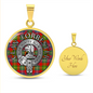 Clan Forrester Crest & Tartan Pendant Necklace
