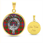 Clan Ross Crest & Tartan Pendant Necklace