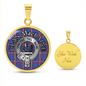 Clan MacLaine Crest & Tartan Pendant Necklace