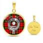 Clan Kerr Crest & Tartan Pendant Necklace