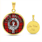 Clan Brodie Crest & Tartan Pendant Necklace