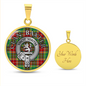 Clan Baxter Crest & Tartan Pendant Necklace
