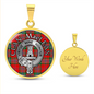 Clan MacLean Crest & Tartan Pendant Necklace