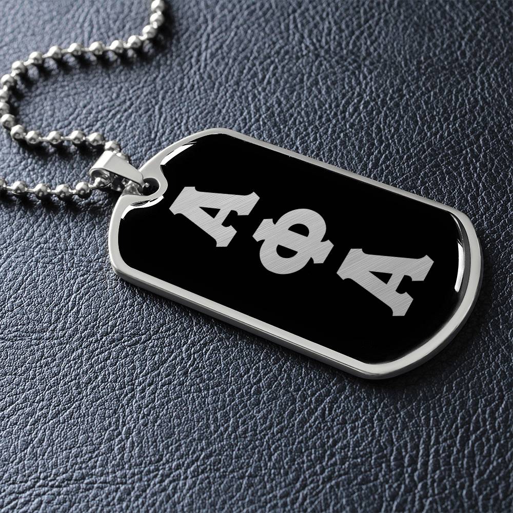ΑΦΑ- Alpha Phi Alpha - Dog Tag Necklace