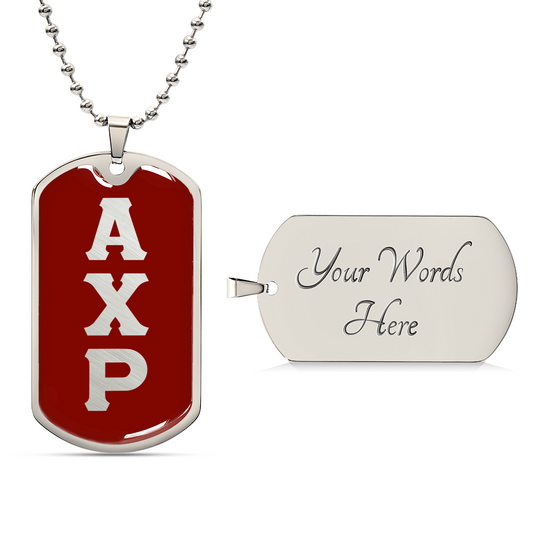 ΑΧΡ - Alpha Chi Rho - Dog Tag Necklace