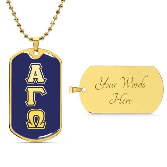 ΑΓΩ -Alpha Gamma Omega - Dog Tag B