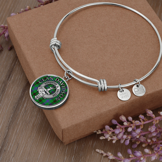 Clan Davidson Crest & Tartan Bangle