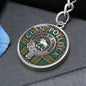 Clan Pollock Crest & Tartan Pendant Keychain
