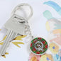 Clan Baxter Crest & Tartan Pendant Keychain