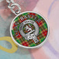 Clan Baxter Crest & Tartan Pendant Keychain