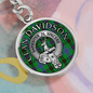 Clan Davidson Crest & Tartan Keychain