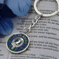 Clan Baird Crest & Tartan Pendant Keychain