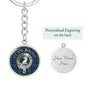 Clan Baird Crest & Tartan Pendant Keychain