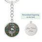 Clan Pollock Crest & Tartan Pendant Keychain