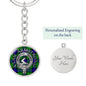 Clan Armstrong Crest & Tartan Pendant Keychain