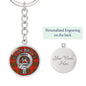 Clan Bruce Crest & Tartan Pendant Keychain