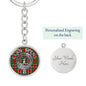 Clan Spens Crest & Tartan Pendant Keychain