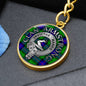 Clan Armstrong Crest & Tartan Pendant Keychain