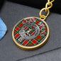 Clan Spens Crest & Tartan Pendant Keychain