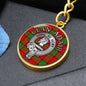 Clan Adair Crest & Tartan Pendant Keychain