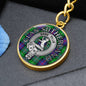 Clan Sutherland Crest & Tartan Pendant Keychain