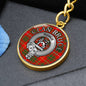 Clan Bruce Crest & Tartan Pendant Keychain