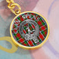 Clan Spens Crest & Tartan Pendant Keychain