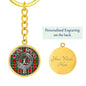 Clan Spens Crest & Tartan Pendant Keychain