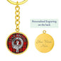 Clan Brodie Crest & Tartan Pendant Keychain