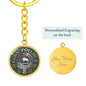 Clan Pollock Crest & Tartan Pendant Keychain