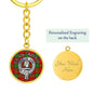 Clan Adair Crest & Tartan Pendant Keychain