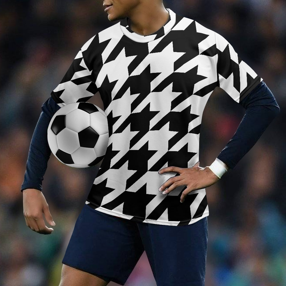 Two Tone Houndstooth Football Shirt