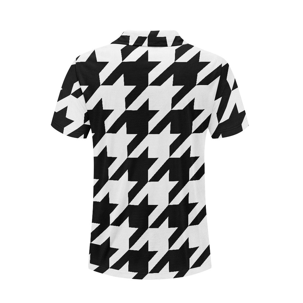 Two Tone Houndstooth Polo
