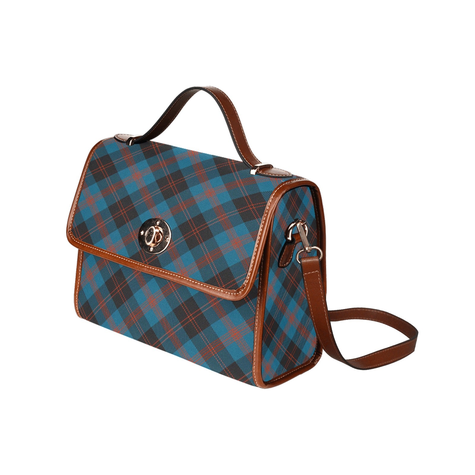Clan Angus Ancient Tartan Waterproof Canvas Handbag