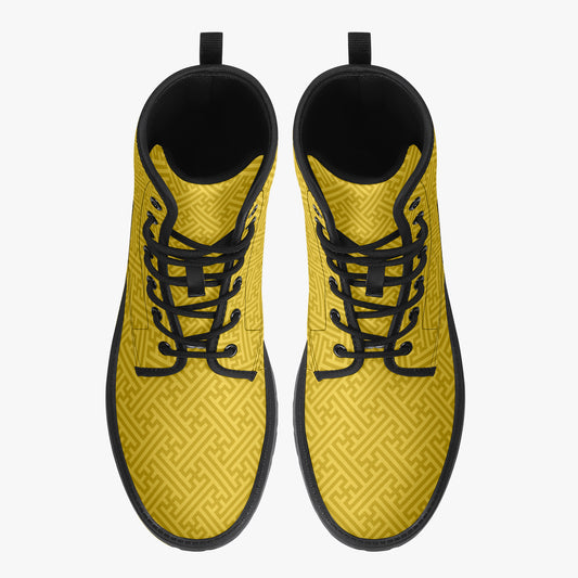 Japanese Wagara - Sayagata Gold - PU Leather Boots