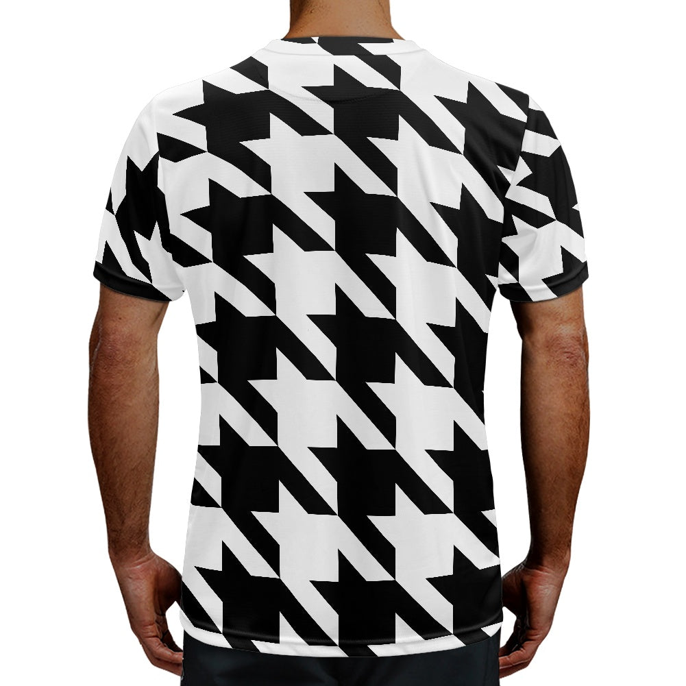 Two Tone Houndstooth Football Shirt