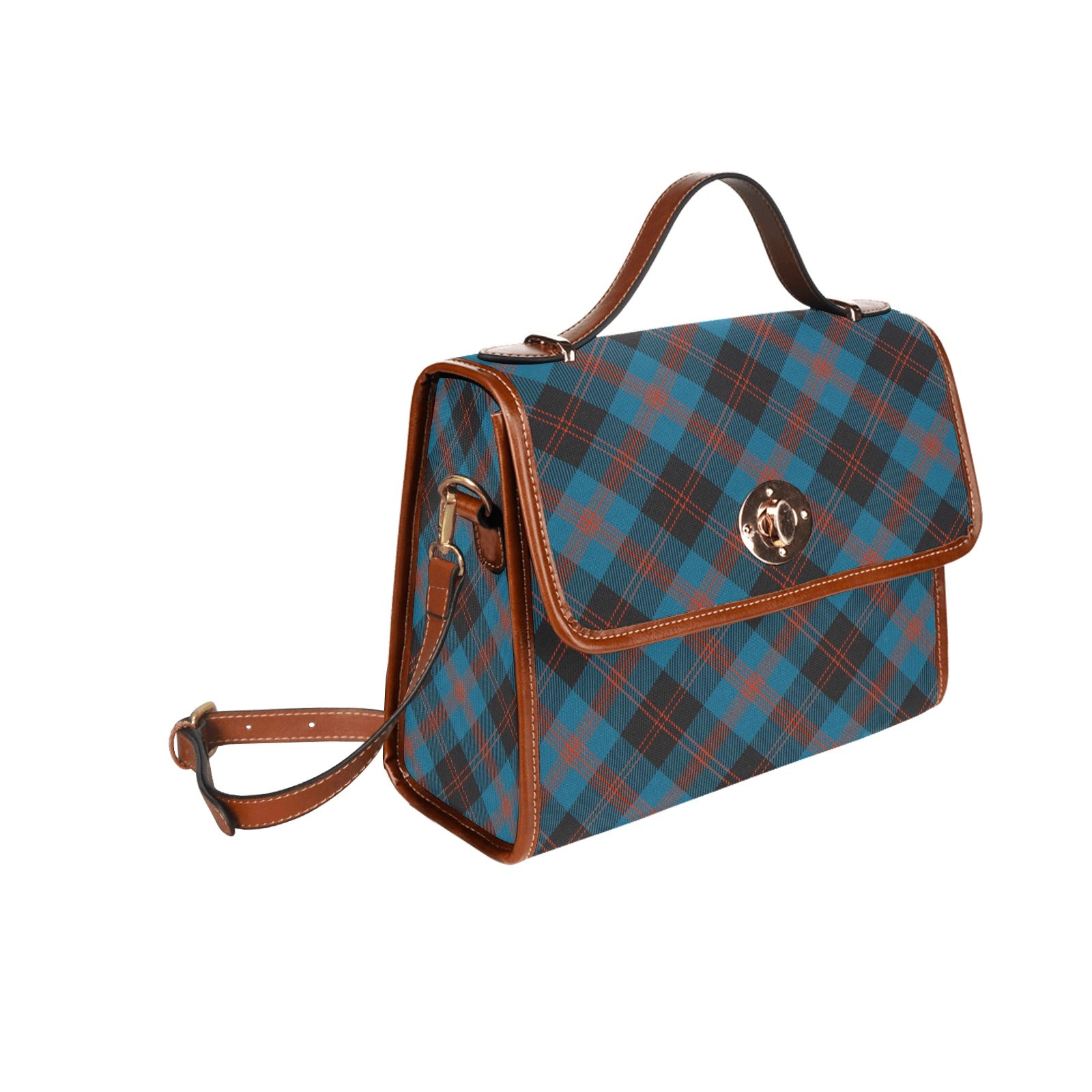 Clan Angus Ancient Tartan Waterproof Canvas Handbag