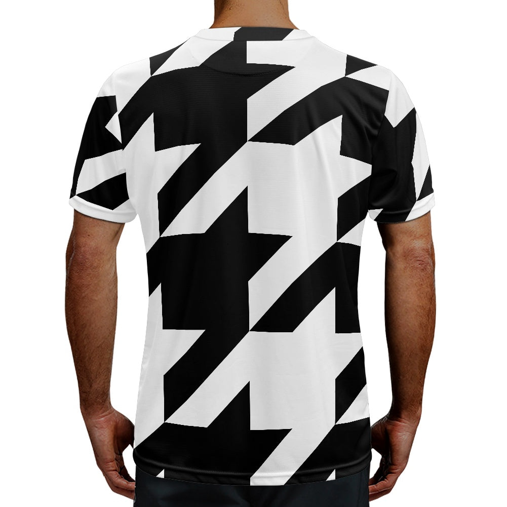 Two Tone Houndstooth Football Shirt