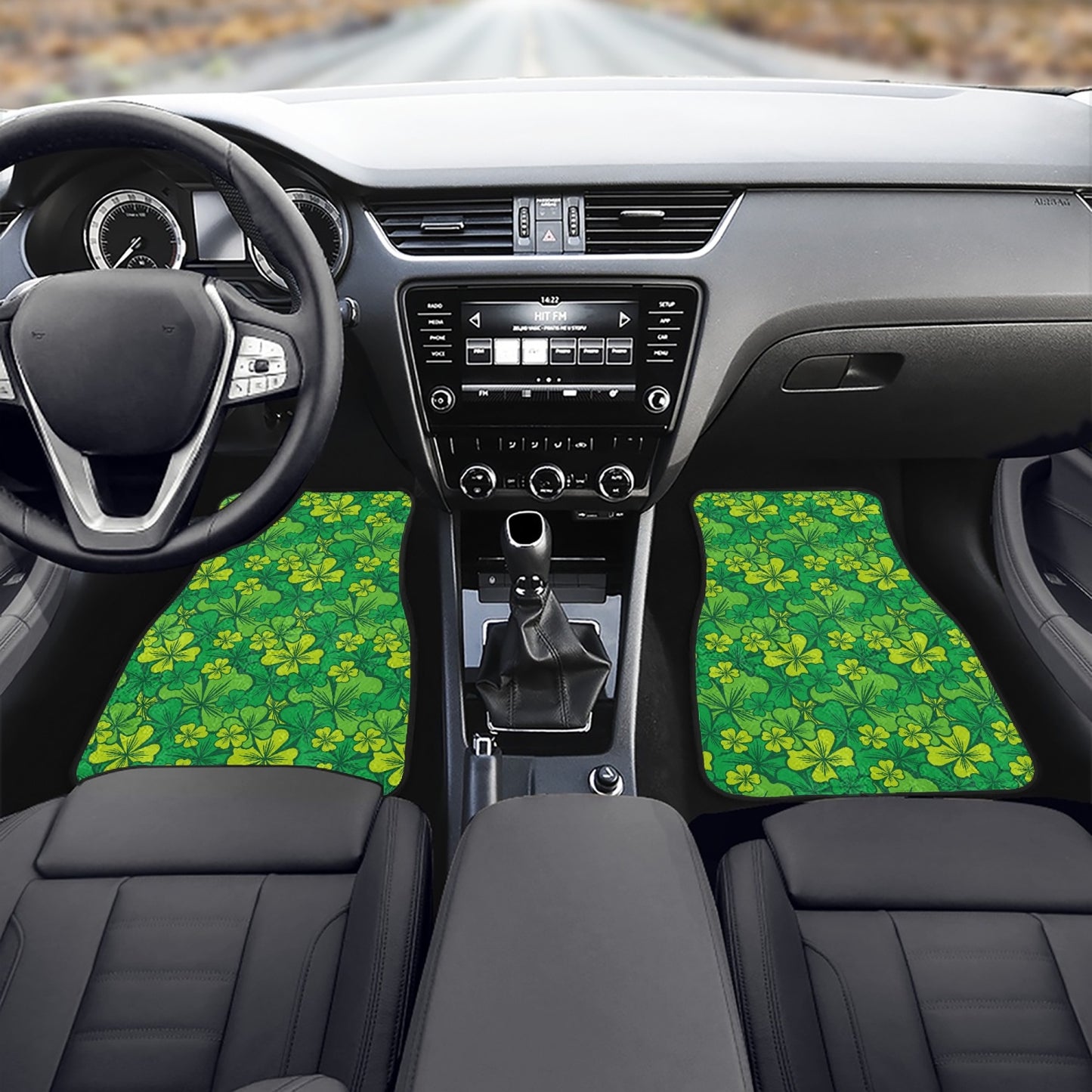 Irish Shamrock Car Floor Mats - 2Pcs
