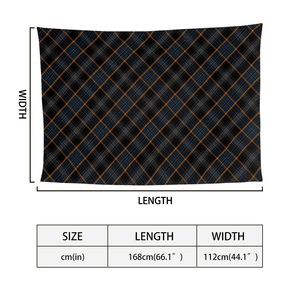 North Sea Oil Tartan Bias Chiffon Scarf