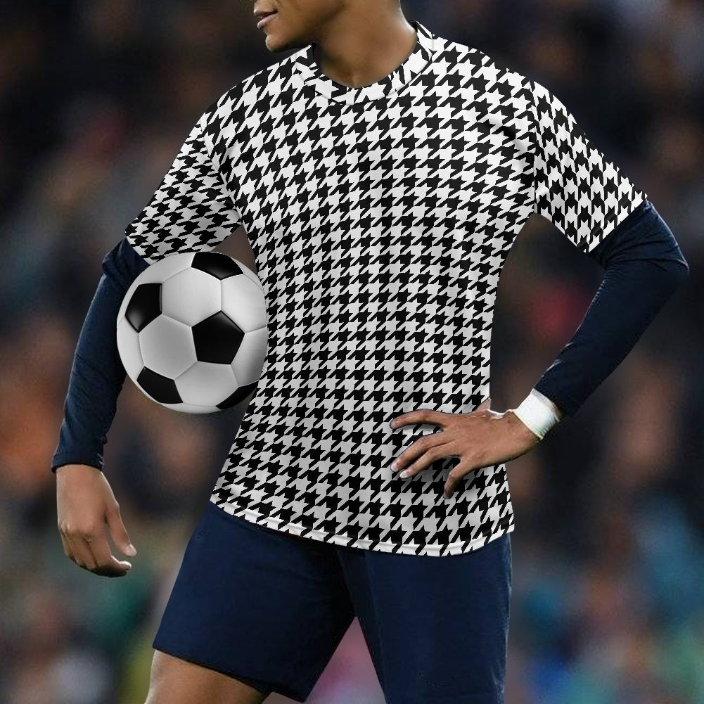 Two Tone Houndstooth Football Shirt