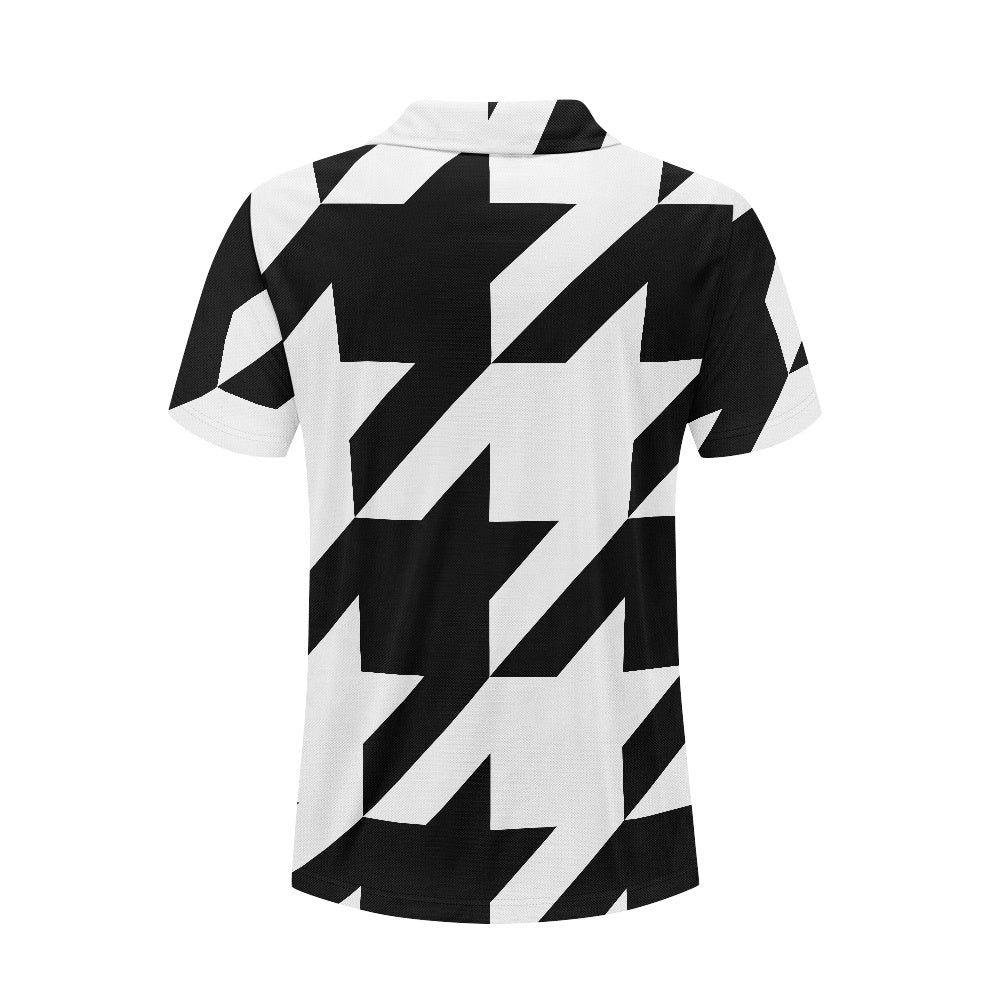 Two Tone Houndstooth Polo