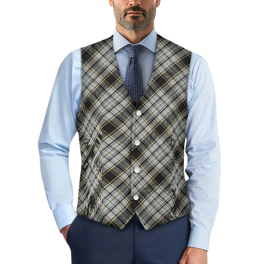Breizh | Breton | Bretagne Roazhon Tartan Bias Suit vest jacket