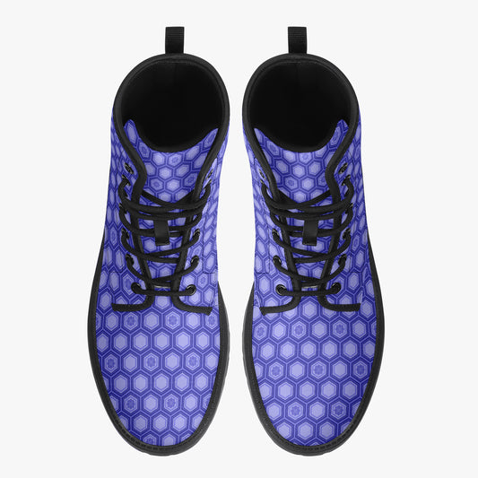 Japanese Wagara - Kikko Blue - PU Leather Boots