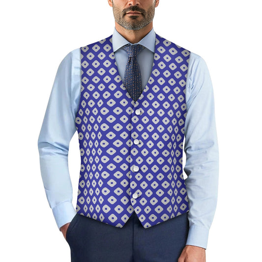Wagara - Kanoko Blue Suit vest jacket