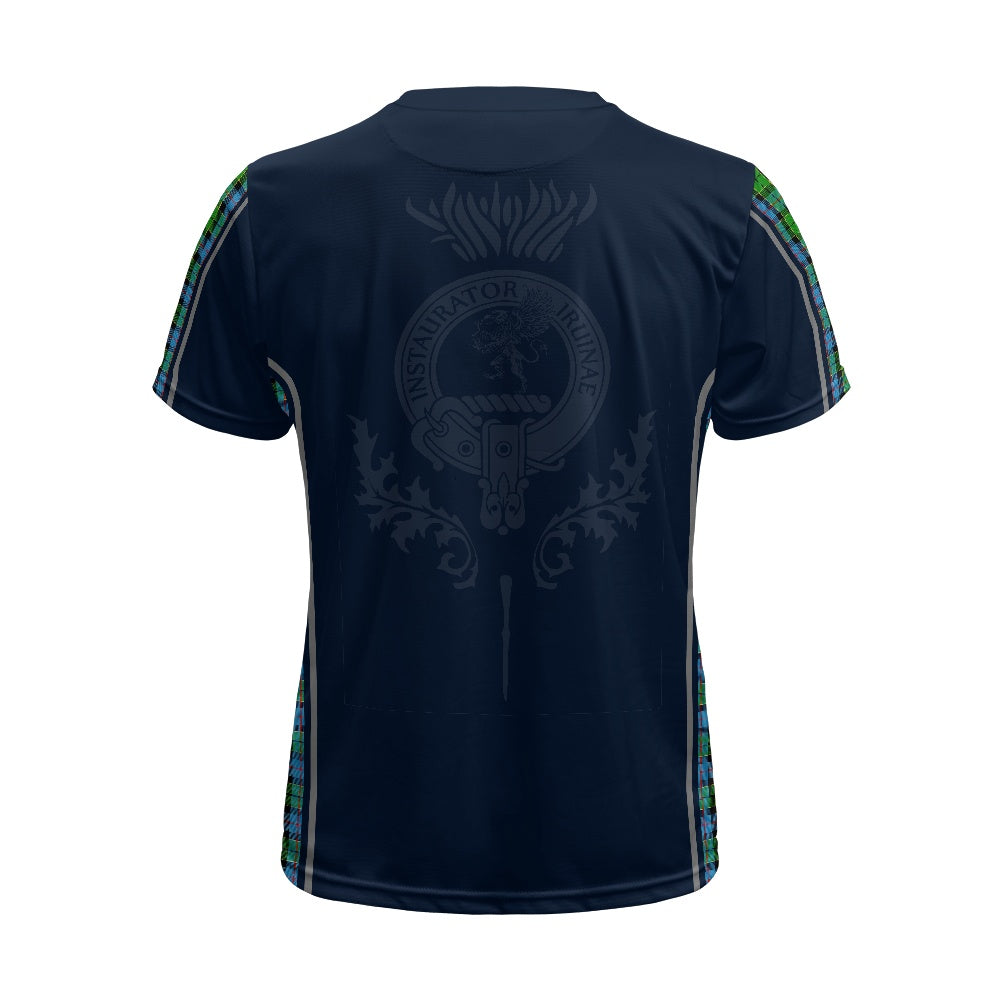 Clan Forsyth Crest & Tartan Football Shirt
