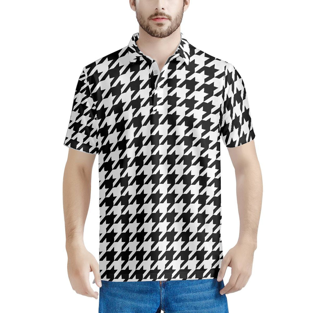 Two Tone Houndstooth Polo