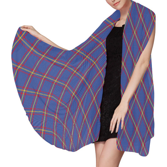 Clan MacLaine Tartan Bias Chiffon Scarf