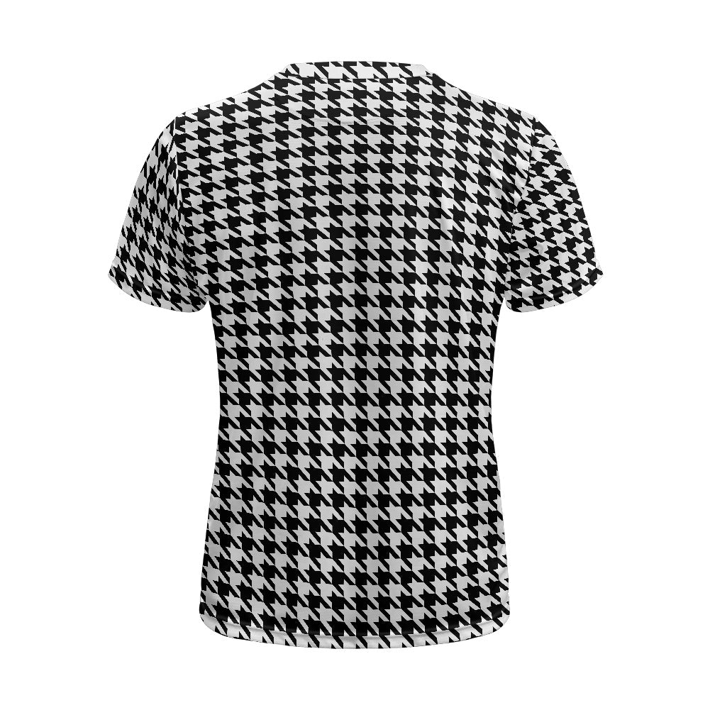 Two Tone Houndstooth Football Shirt