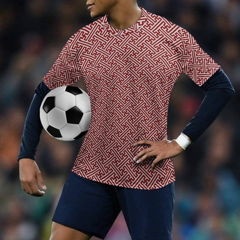 Japanese Wagara - Red Sayagata - Football Shirt